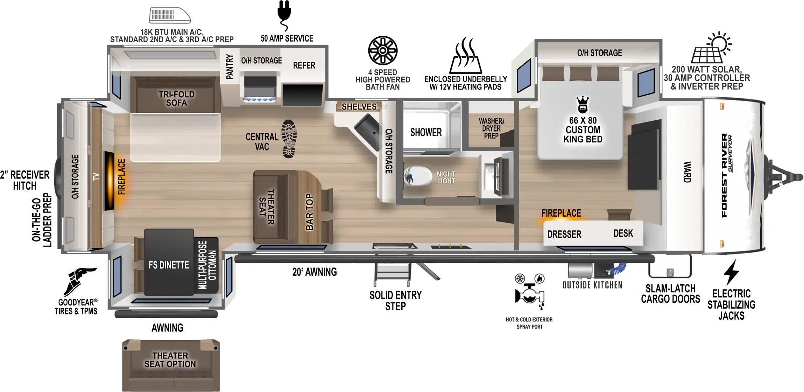 Grand Surveyor 302RDBS Floorplan